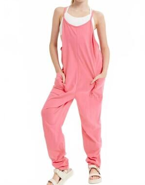 NEW GOOD GIRL drop crotch sleeveless jumpsuit in dusty pink